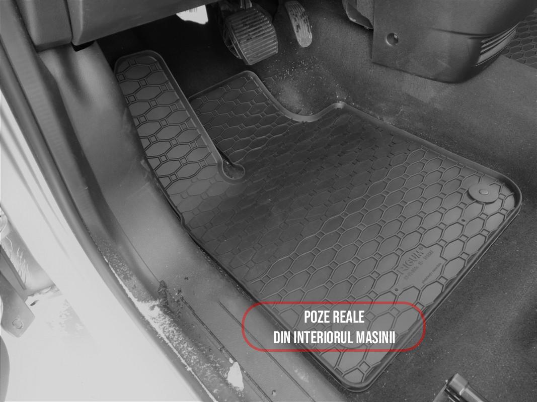 Set 4 covorase Fiat 500E 2021-prezent, din cauciuc 100%, compatibile cu autoturismul FIAT 500e
