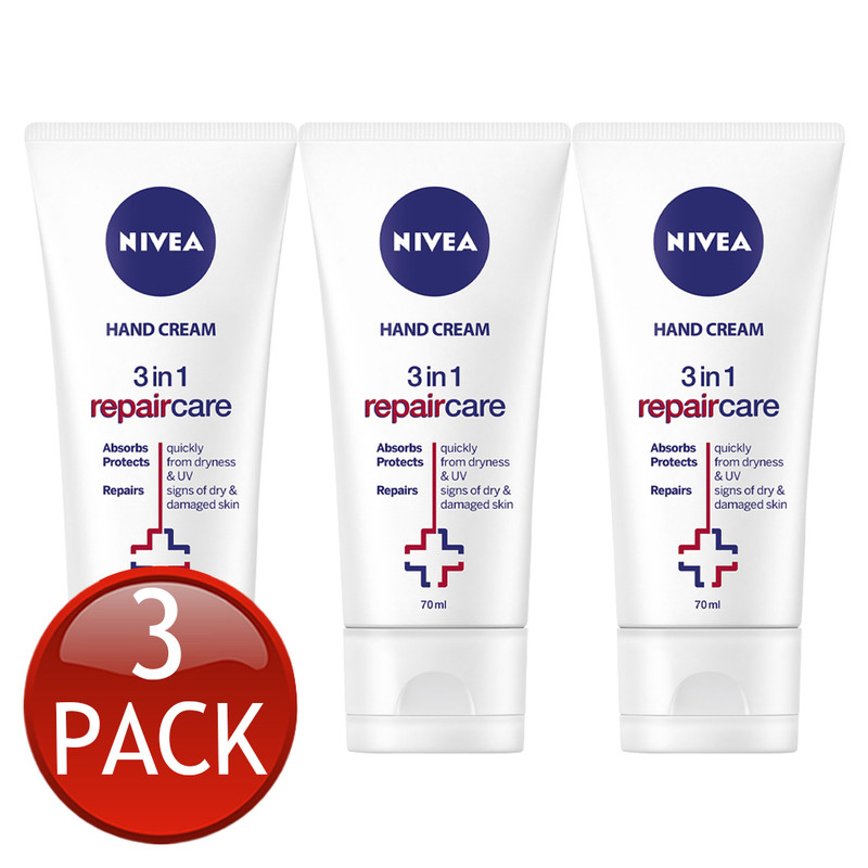nivea 3 in 1 repair hand cream