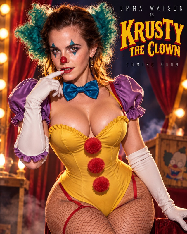Emma Watson Krusty the Clown