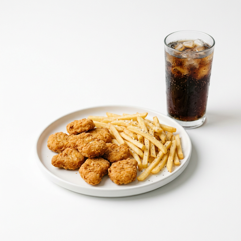 Nuggets + Patatas + Bebida