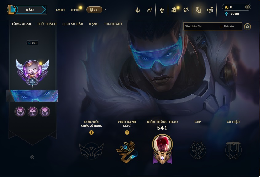 Acc LMHT # - Không Khung