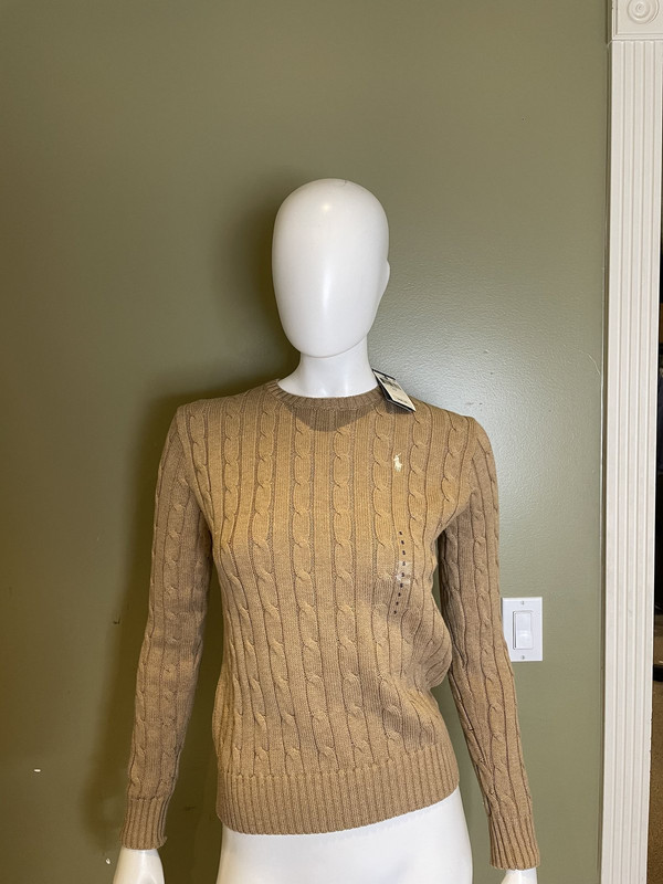 RALPH LAUREN BROWN CABLE KNIT SWEATER WOMENS SMALL 211570012075 | MDG  Sales, LLC