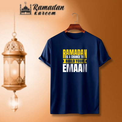 ইসলামিক ক্যালিগ্রাফি ডিজাইন কটন হাফহাতা টিশার্ট