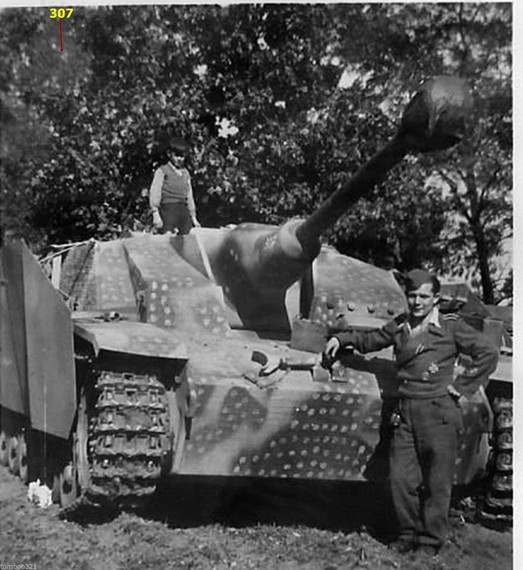 Foto Sturmgeschütz Seitenplatten Camo Tarn sehr 