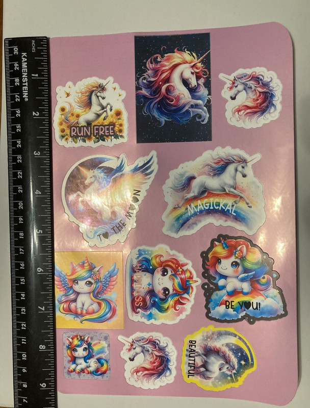handcrafted unicorn sticker set