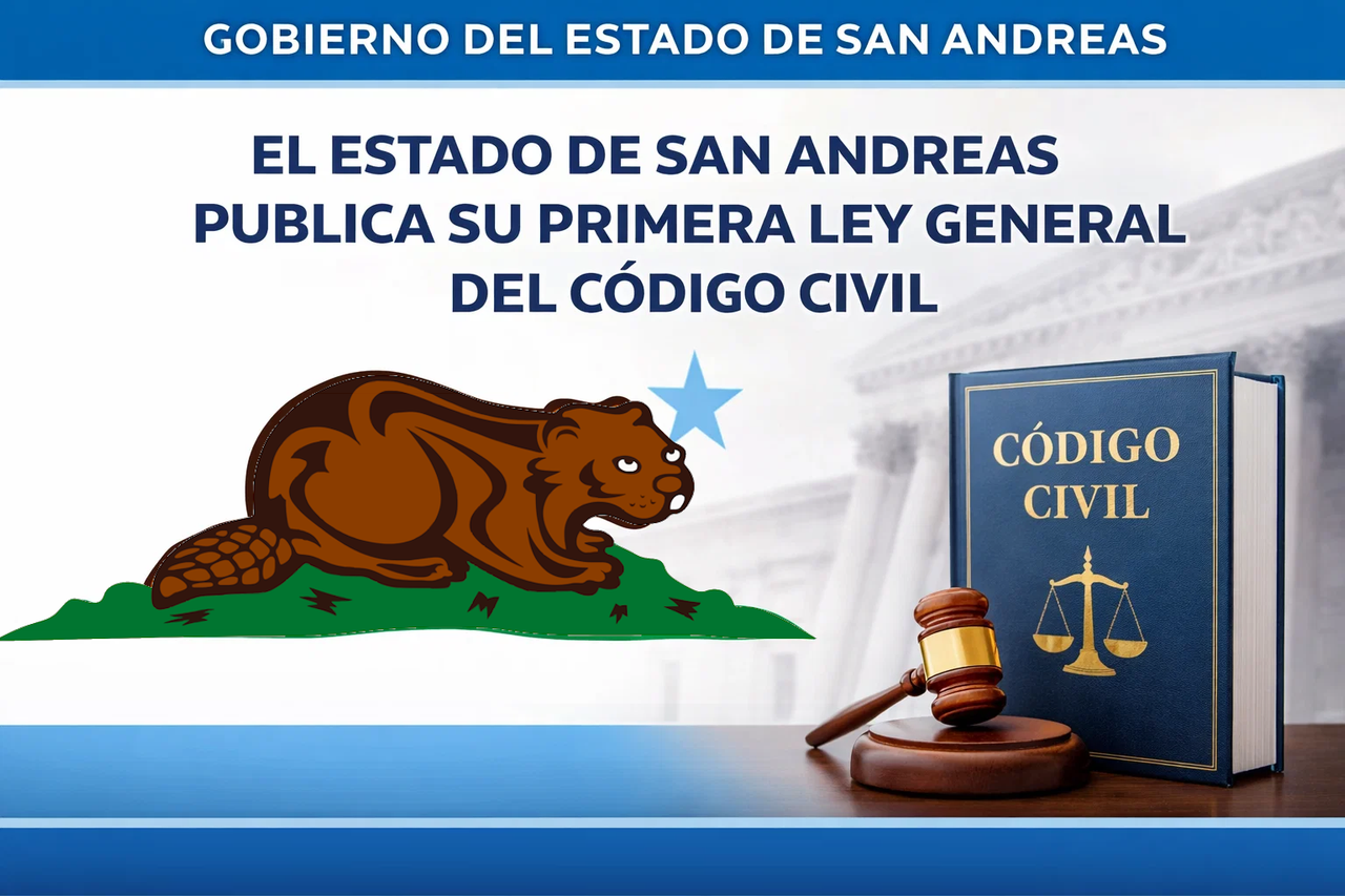 El Estado de San Andreas Publica Su Primera Ley General del Código Civil