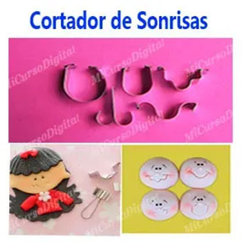 Cortador Metálico de sonrisas para porcelanicron y pasta fría