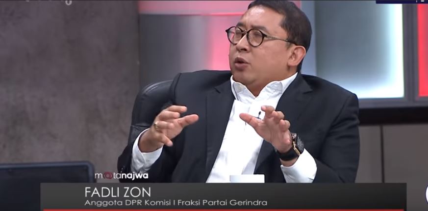 Fadli Zon saat di Mata Najwa