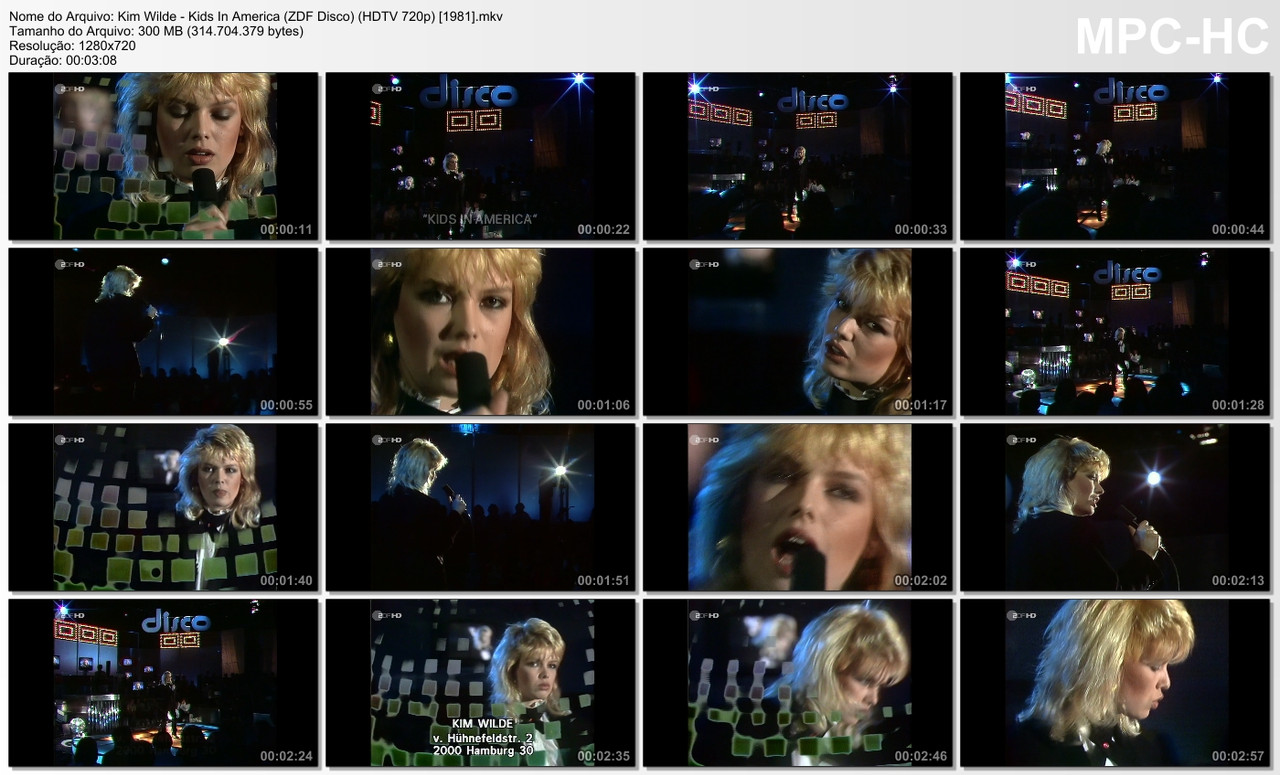 Kim Wilde - Kids In America (ZDF Disco) (HDTV 720p) [1981]