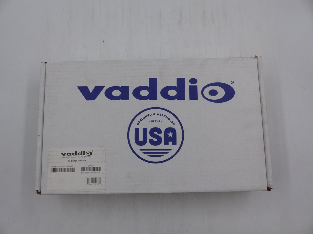 VADDIO 999-8240-000 AV BRIDGE MINI VIDEO ENCODER VADDIO 999-8240-000 AV BRIDGE MINI VIDEO ENCODER