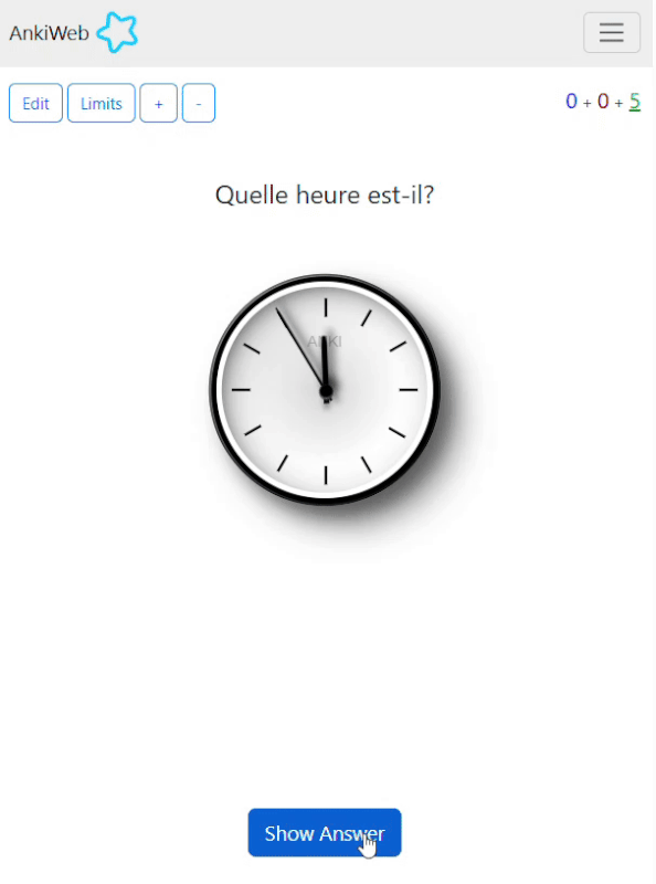 Interface Demo - French Time