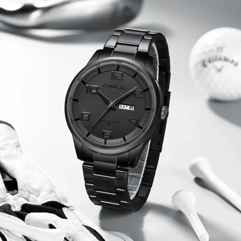 RELOJ CRRJU ORIGINAL ELEGANTE NEGRO 5005 CRR-7 CRRJU - Main Image