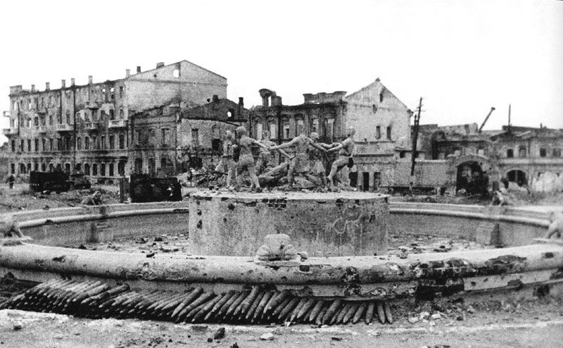 Estado en el que quedó después de la batalla, se observa munición junto a la misma