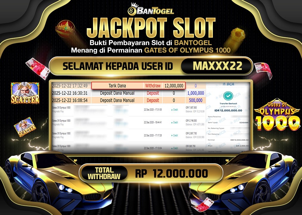 BUKTI JACKPOT LUNAS BANTOGEL