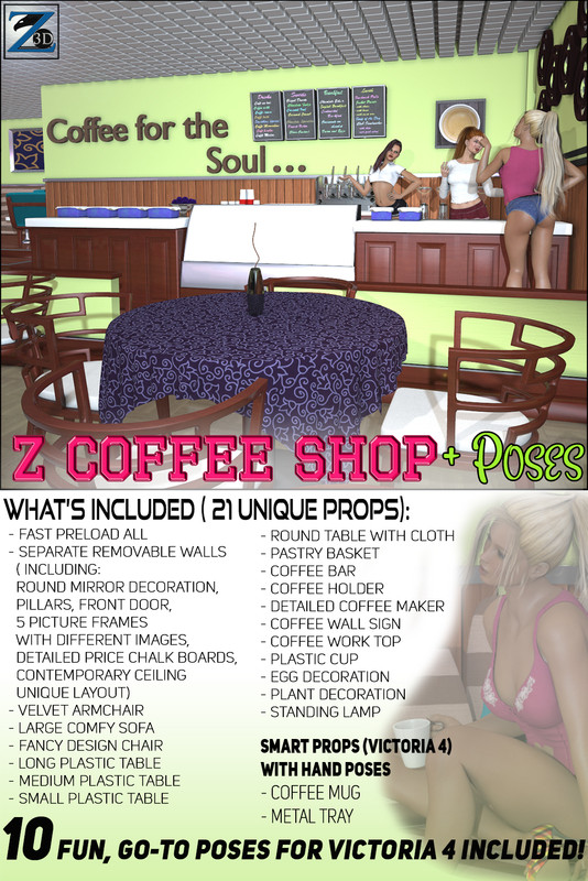 Z Coffee Shop + Poses Z Coffee Shop + Poses