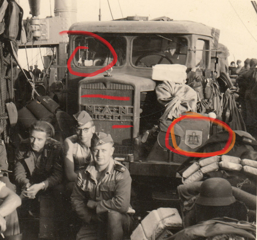Foto WH Soldat MAN LKW Diesel Transporter Wappen Münchner Kindl Kennung
