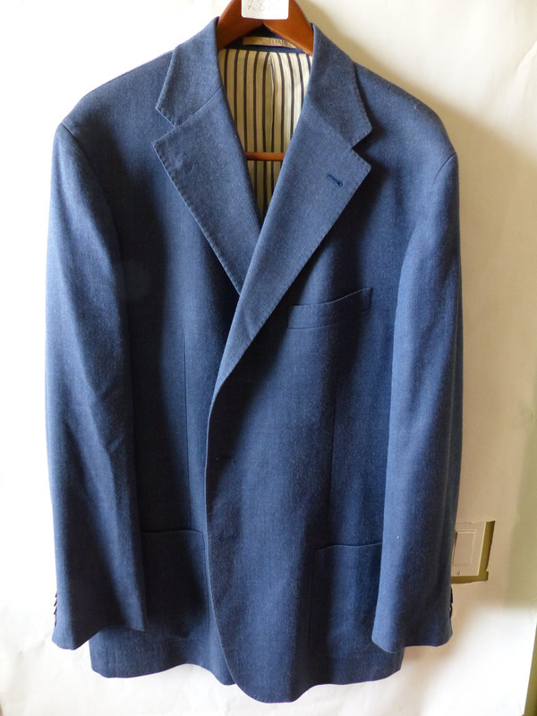 CORNELIANI MENS BLUE SUIT JACKET XY32 9 0 EASY US MENS SIZE 48 ITALIAN 58