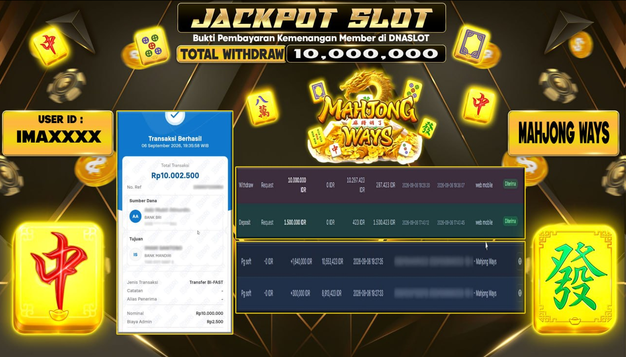 JACKPOT SLOT MAHJONG WAYS 06 SEPTEMBER 2026