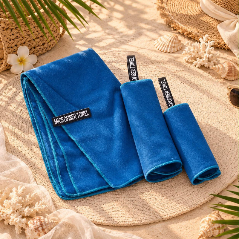 Microfiber Blue Towel (80x180 cm)