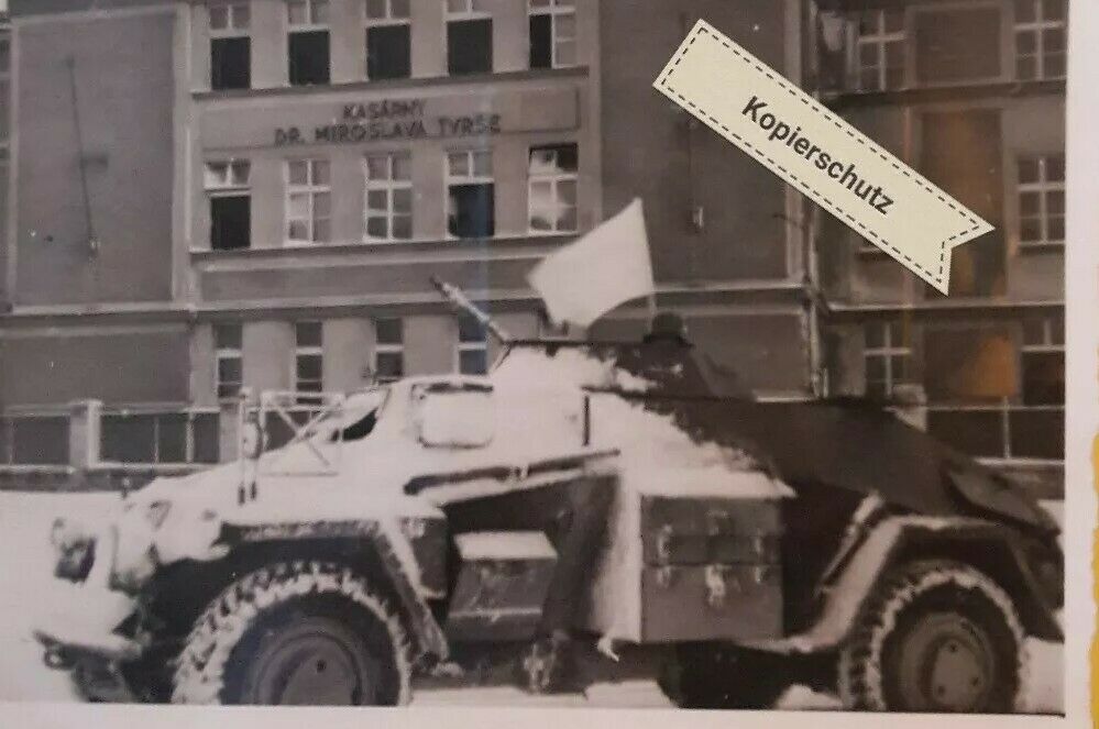 Foto Wehrmacht Panzer spähwagen Tschechien 1939