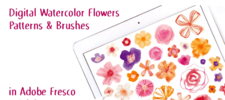iPad Art: Paint Watercolor Flowers, Patterns and Brushes in Adobe Fresco & Adobe Capture iPad Art: Paint Watercolor Flowers, Patterns and Brushes in Adobe Fresco & Adobe Capture
