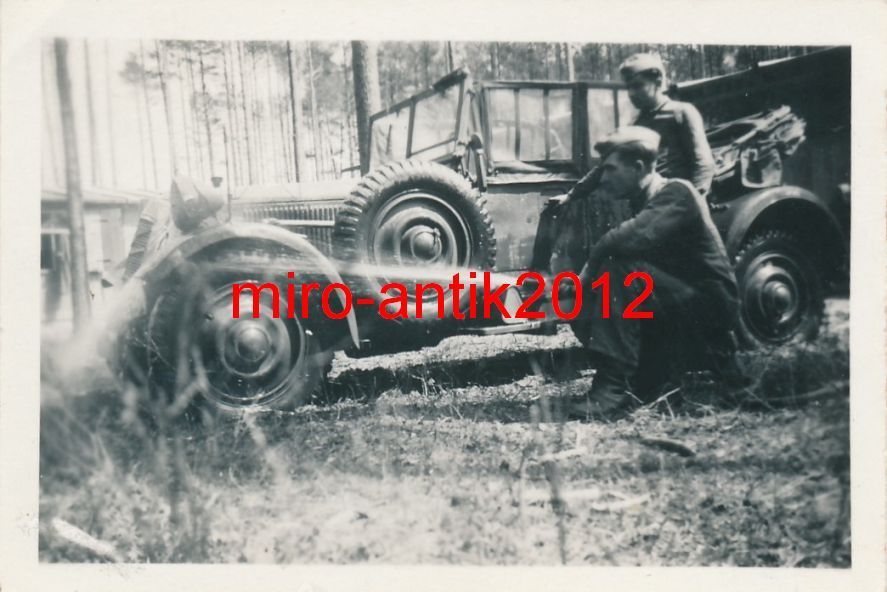 Wehrmacht, Soldaten, Pkw, Kübel, Autopflege