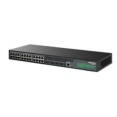Painel traseiro do Switch Intelbras S2328G-PA.