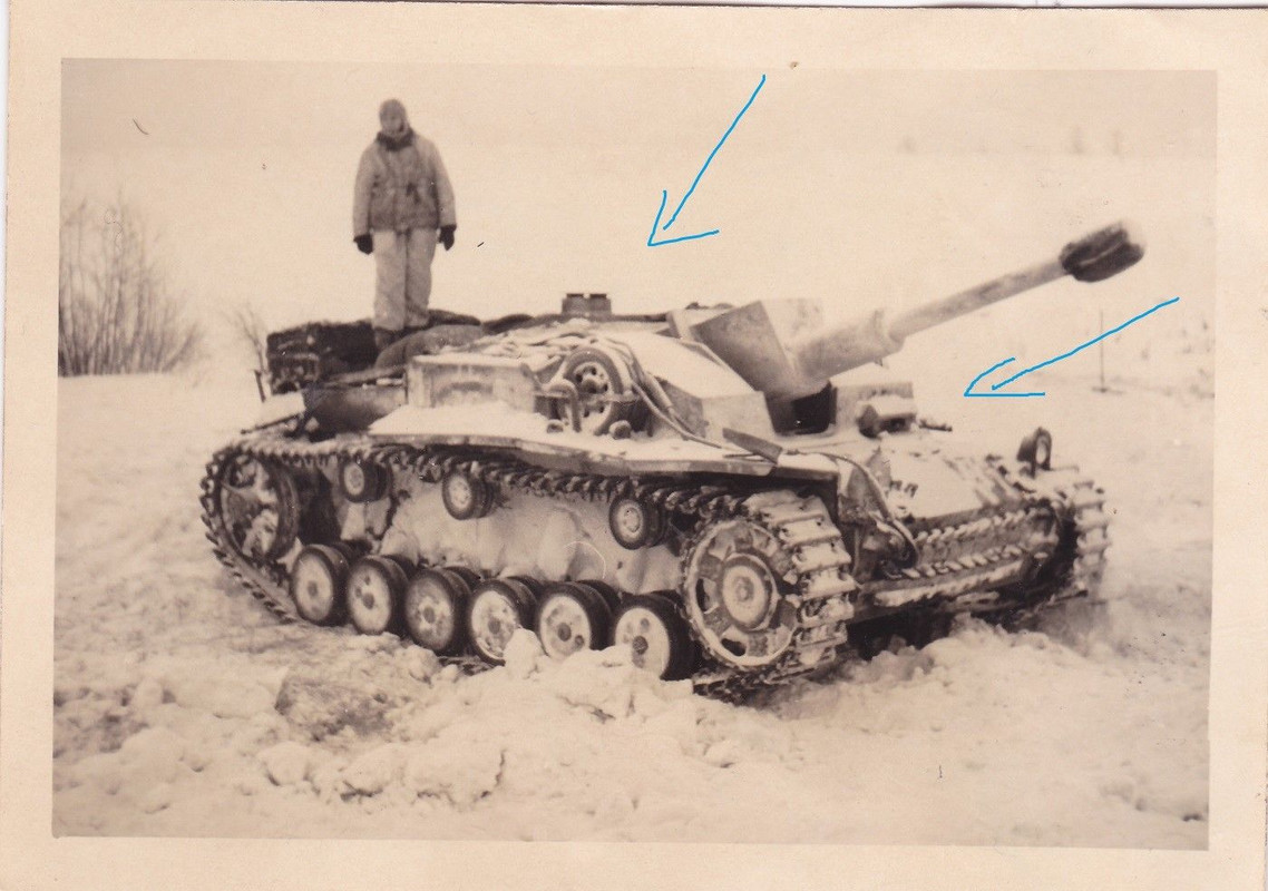 Panzer Stug Sturmgeschütz Langrohr weiße Camo