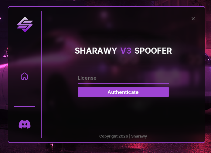 Spoofer Login Interface