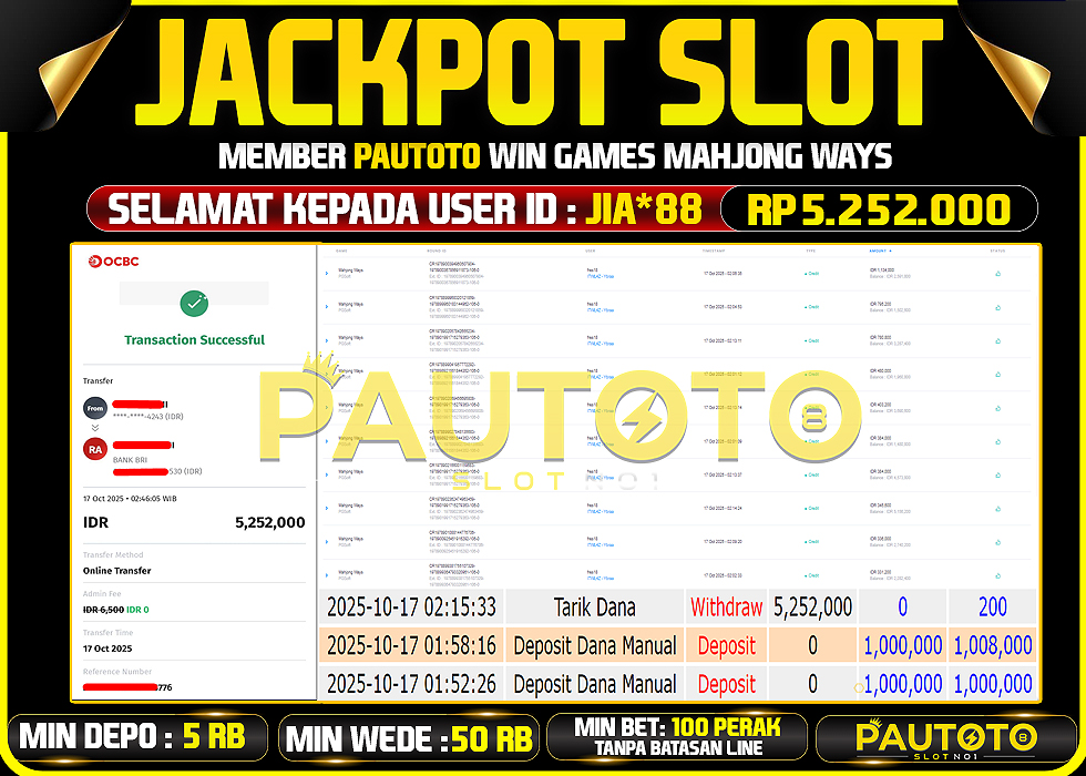 BUKTI JACKPOT LUNAS PAUTOTO