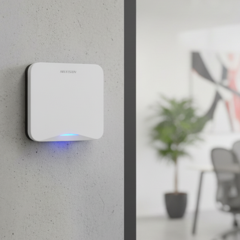 Central de Alarme Hikvision AX Home com design minimalista
