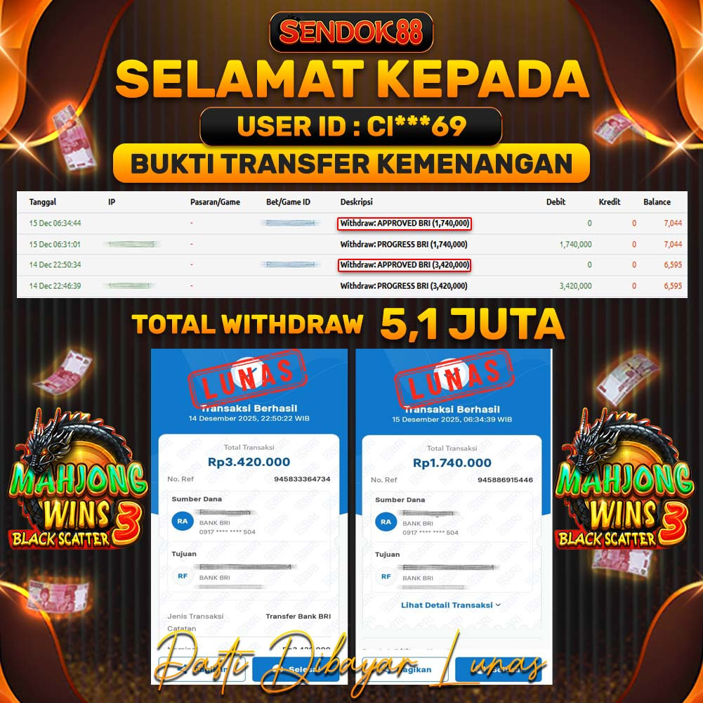 SENDOK88 JEPE! MAHJONG WINS 3 BLACK SCATTER Rp 5.160.000,- LUNAS!