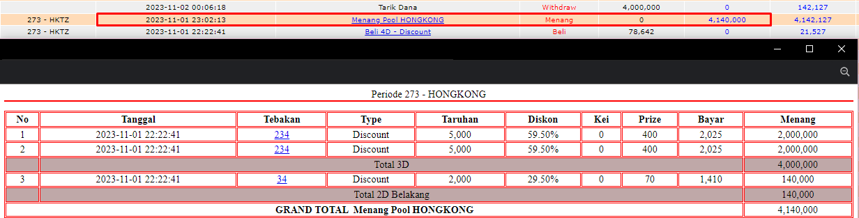 Bukti JP slot hari ini