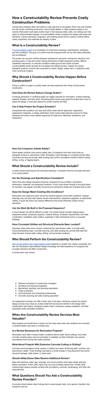 How a Constructability Review Prevents Costly Construction Problems