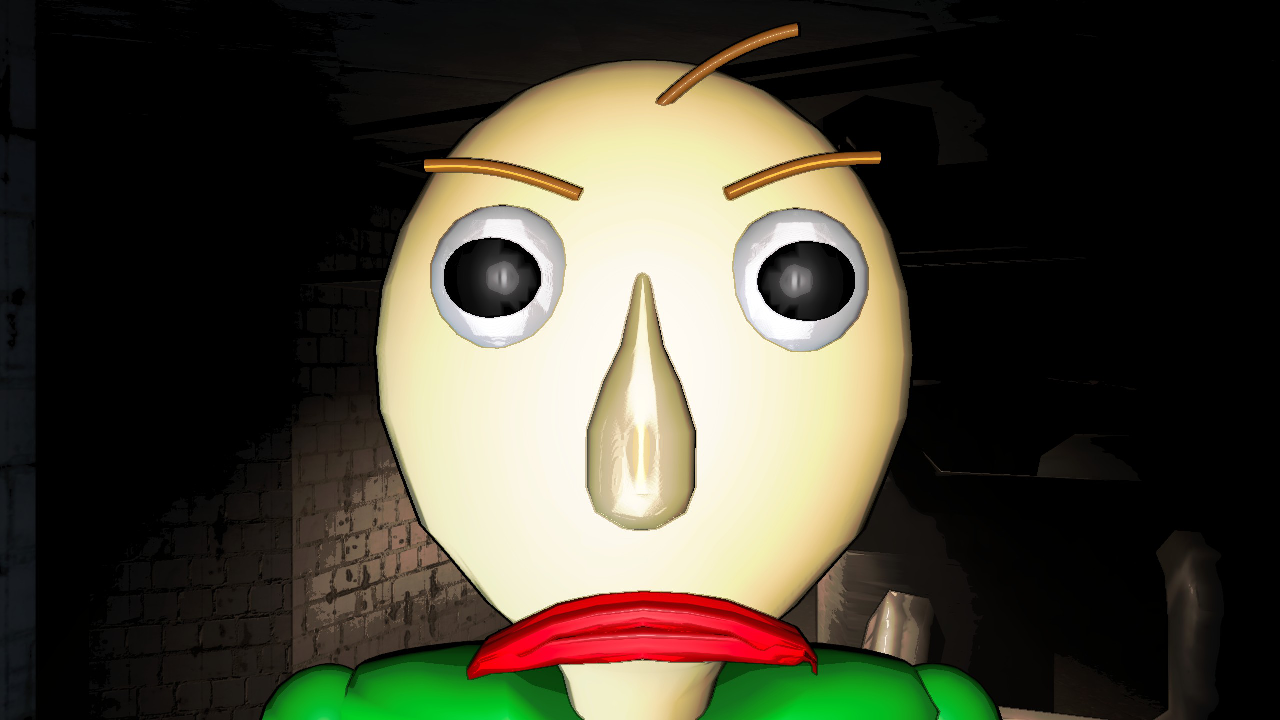 The gameover jumpscare screen
