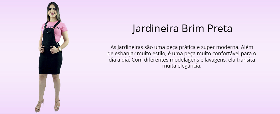 jardineira saia preta moda evangélica descrição