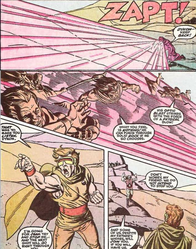 Optic Blast (Wide) hitting multiple targets