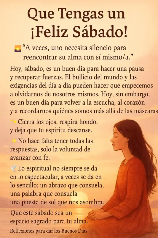 Silencio para el alma: un sábado de paz interior