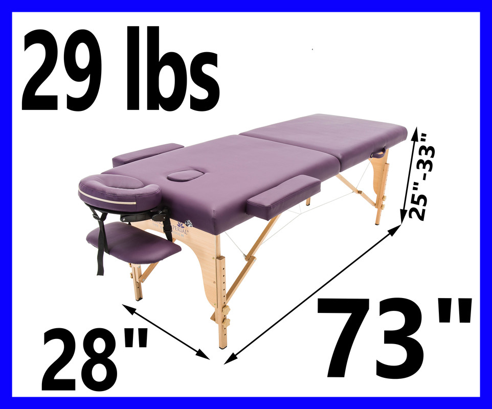 MASSAGE IMPERIAL® PURPLE CHARBURY PORTABLE MASSAGE TABLE COUCH BEAUTY