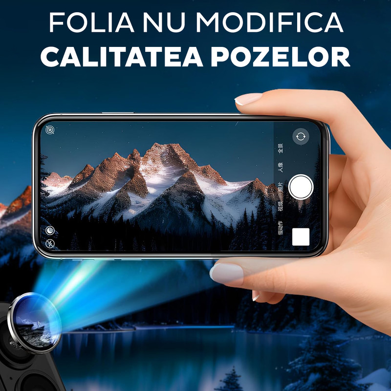 Folie Camera din sticla pentru iPhone 17, Full Cover, Protectie Completa, Daden, Ultra Rezistenta, Calitate Premium, Argintiu 711VLts RLVL AC SL1500