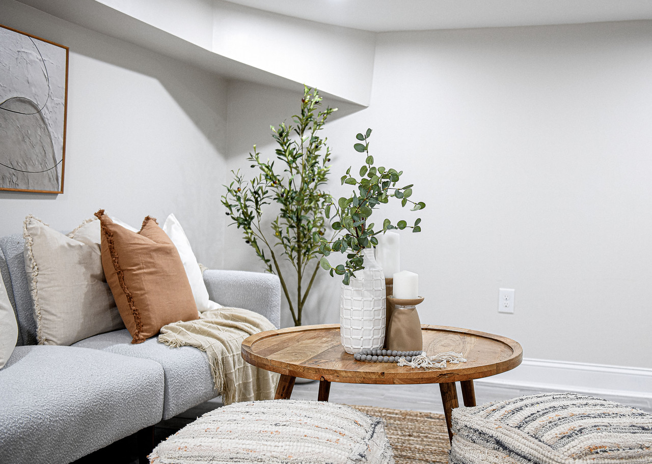 Beautifully staged neutral bedroom