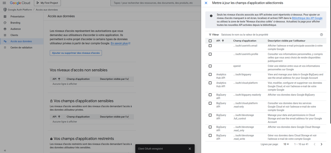 A5- IsaricGdrive API - ID niveau d'accès2
