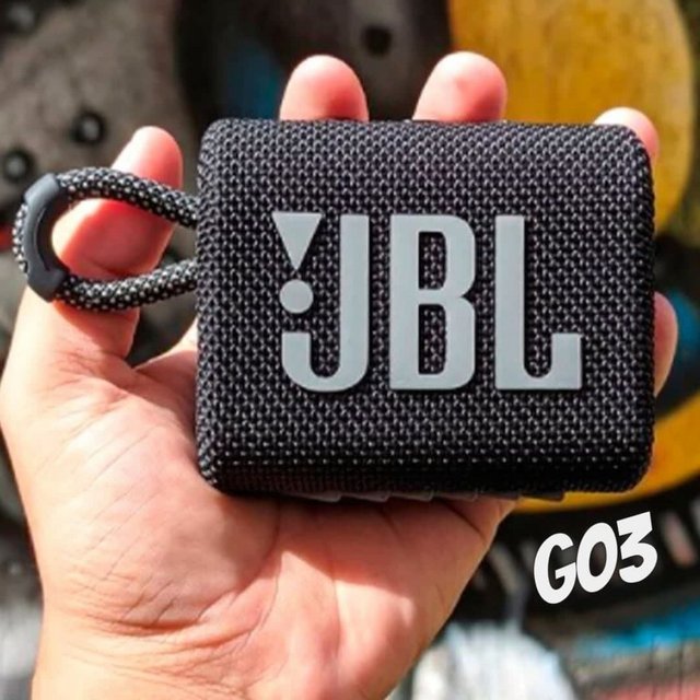 Caixa de Som Portátil JBL Go 3 com Bluetooth e À Prova de Poeira e Água – Preto