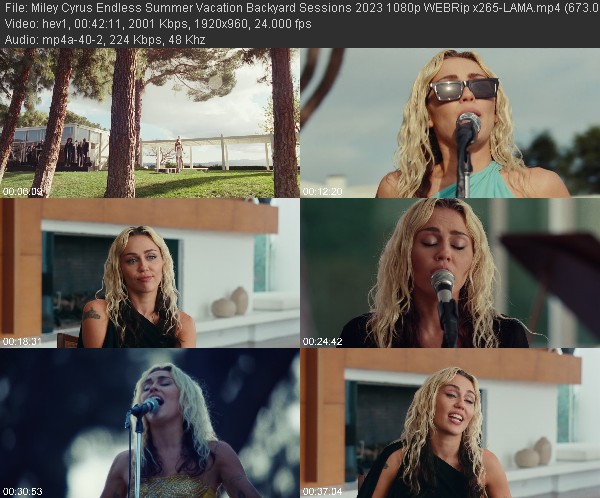 Miley Cyrus Endless Summer Vacation Backyard Sessions 2023 1080p WEBRip x265-[LAMA]