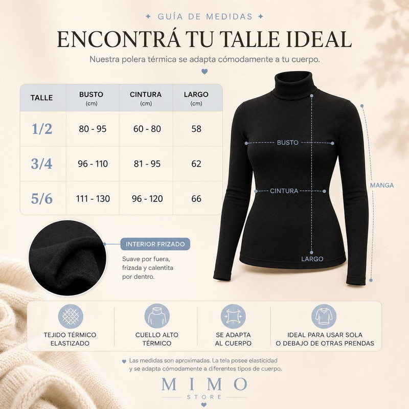 Polera t&eacute;rmica MIMO colores