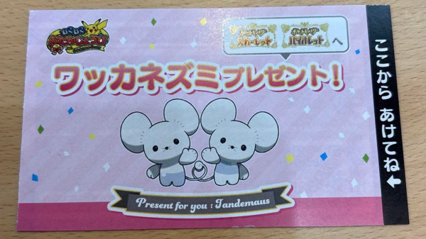 The Tandemaus birthday code card