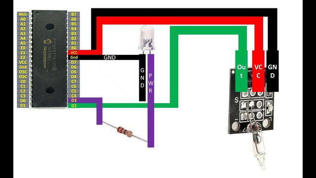 Limit/toggle/touch/tilt Switches/modules With Pic16f877a Mcu