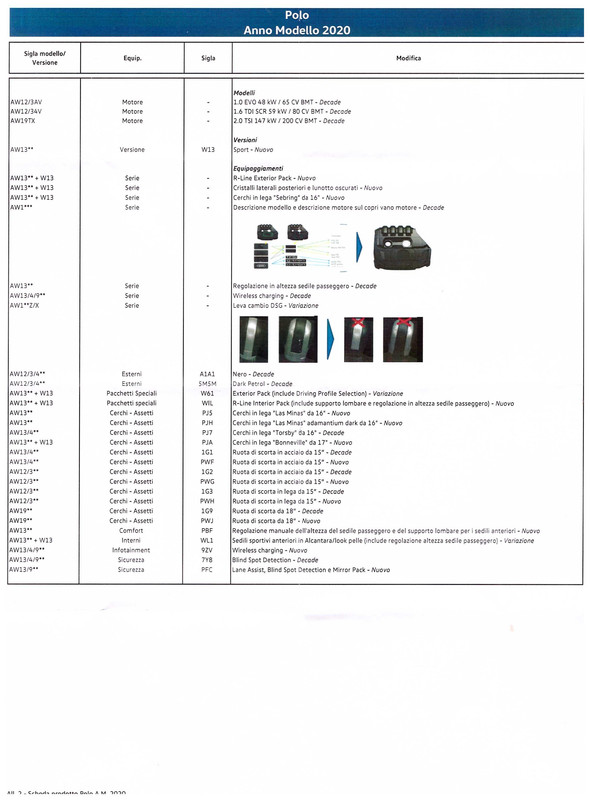 Scheda Polo MY 2020