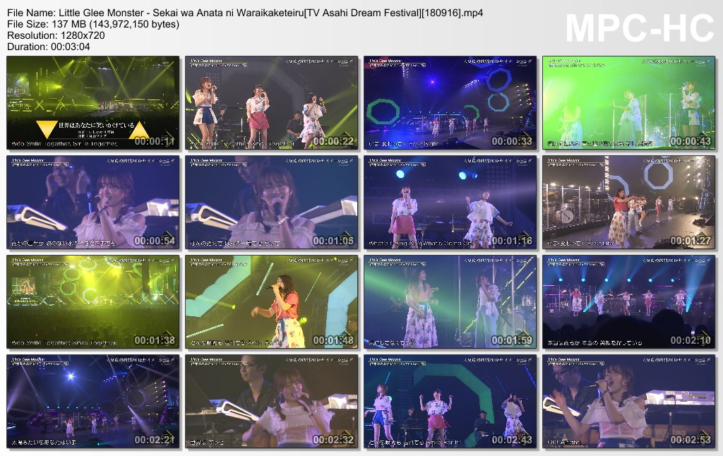 Little Glee Monster - Sekai wa Anata ni Waraikaketeiru[TV Asahi 