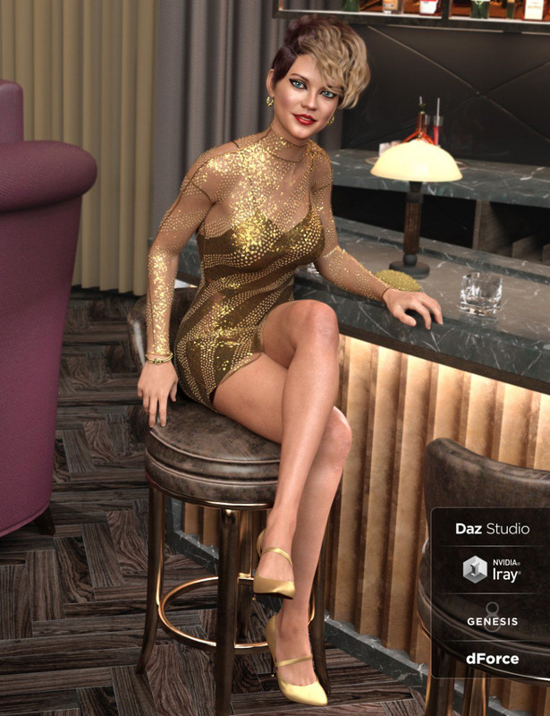 dforce lacey dress for genesis 8 females 00 main daz3d 1